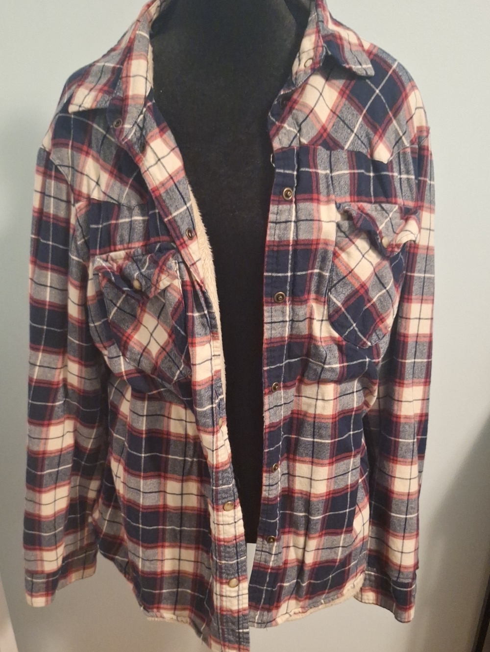 Jachs Girlfriend Plaid Shirt in Navy, Cream & Red